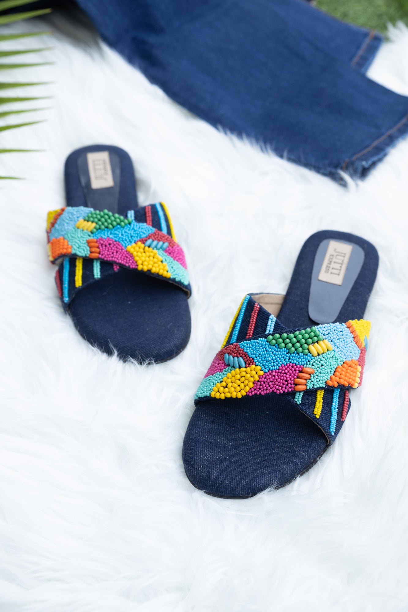 Denim embroidery sliders