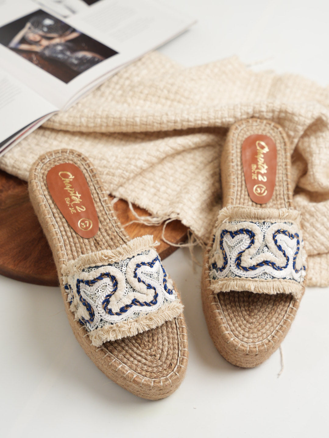 Blue Wave Espadrille Flats