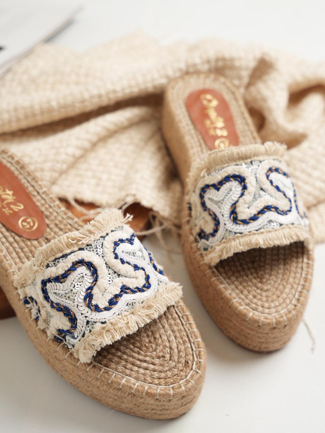 Blue Wave Espadrille Flats