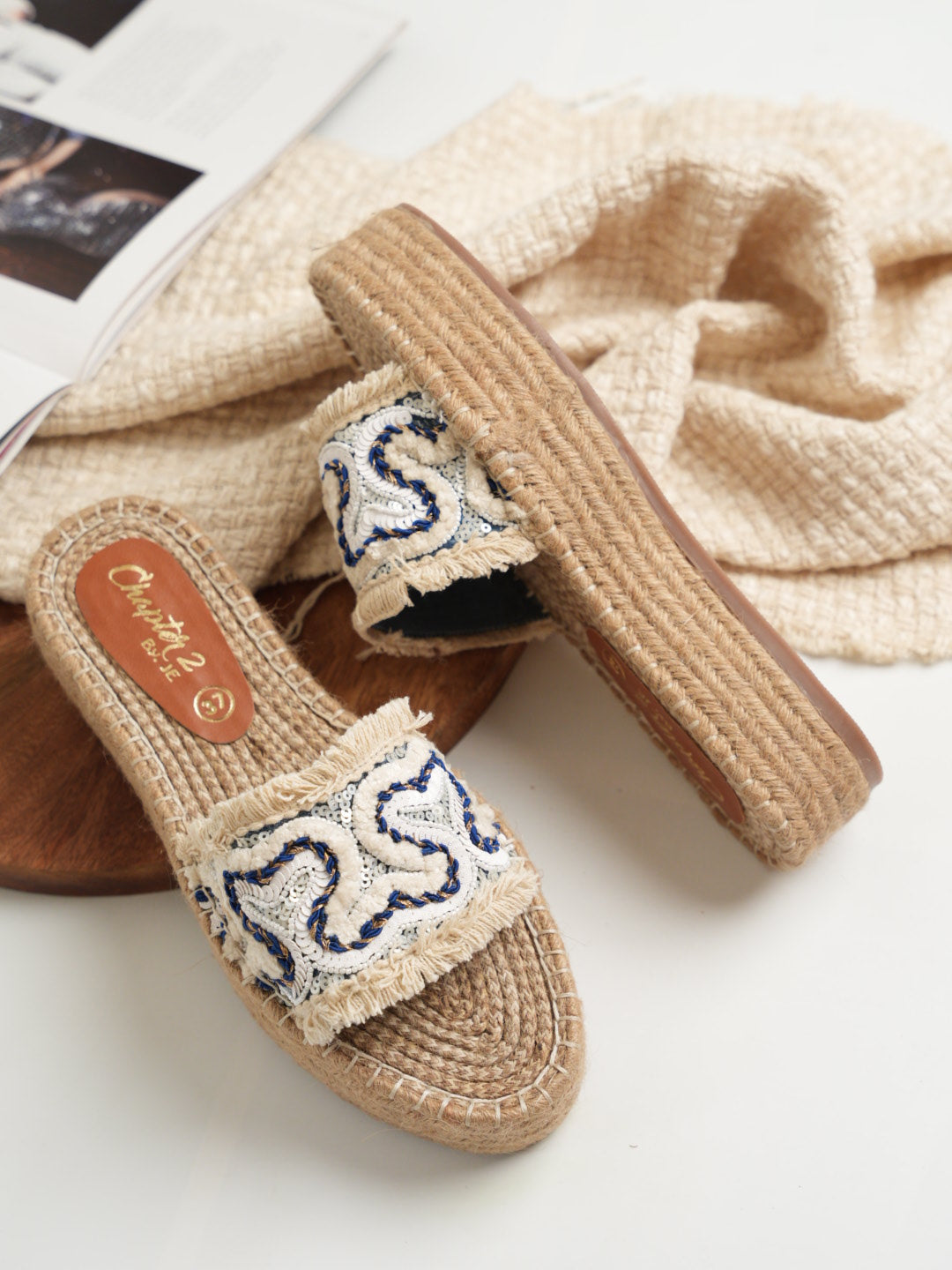 Blue Wave Espadrille Flats