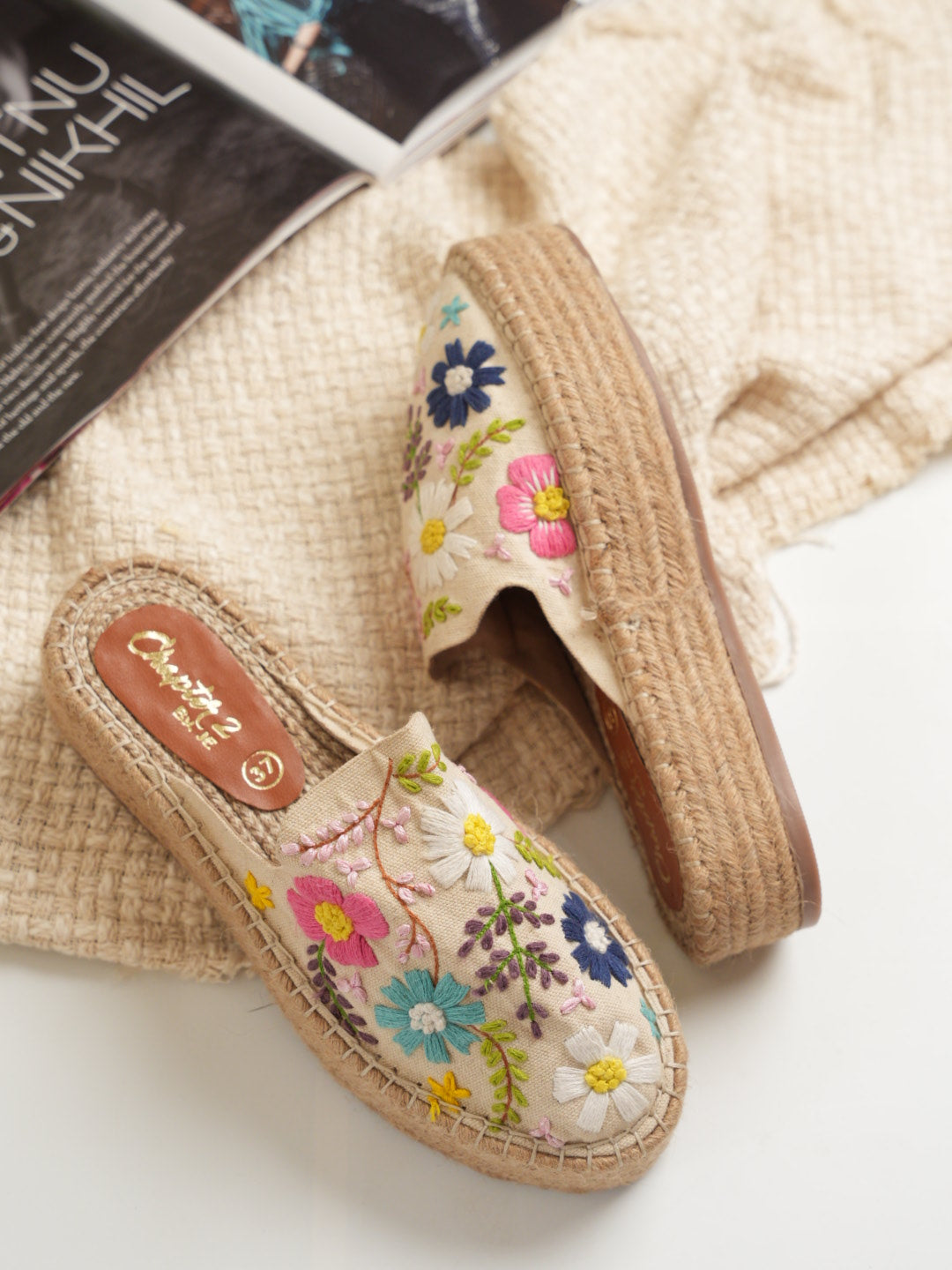 Bloom Meadow Beige Espadrilles
