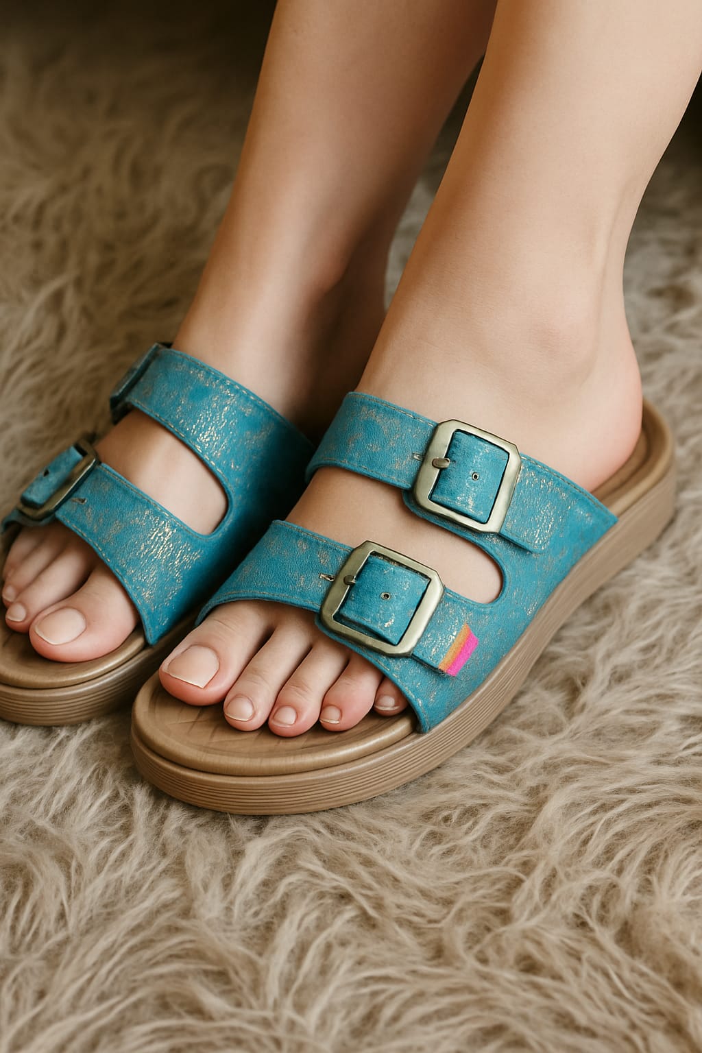 Comfy Step Waterproof Double Cushion Sliders