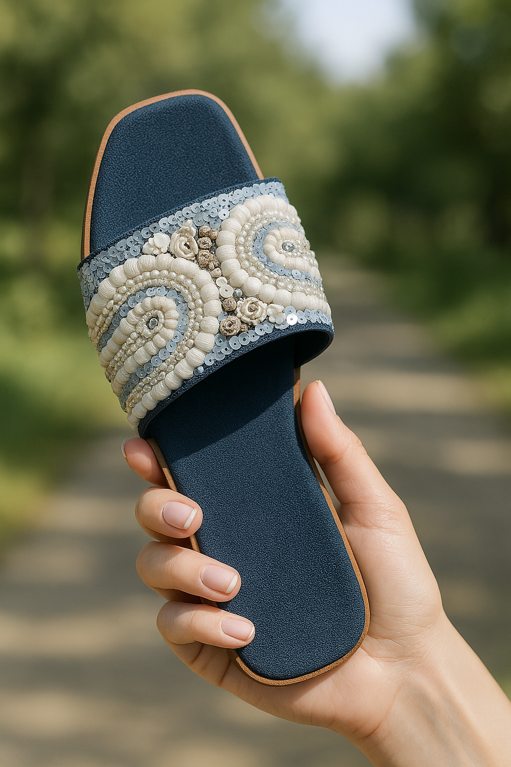 Blue Denim Flats