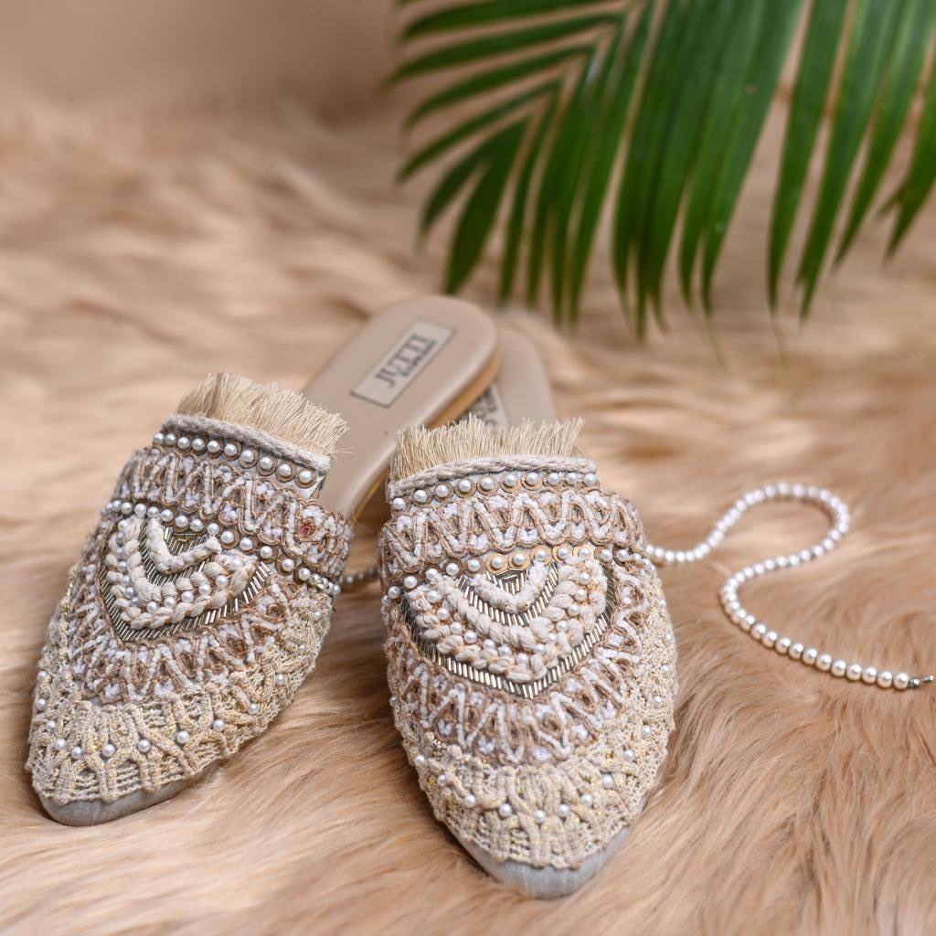 Bohofinch Off White Mules
