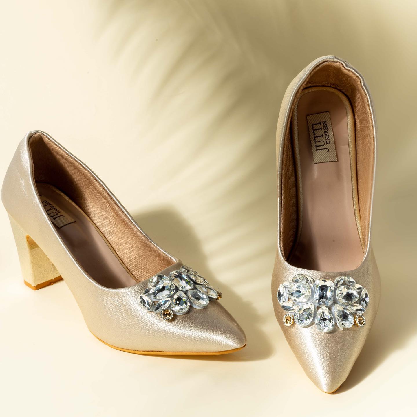Golden Pointed Pumps