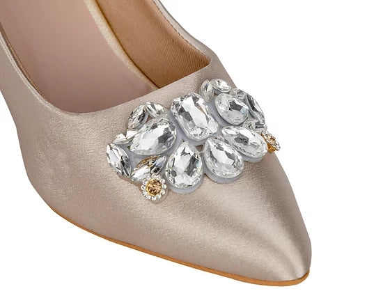 Golden Pointed Pumps