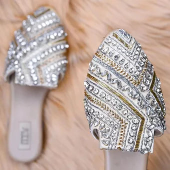 Diamond Glaze Mules